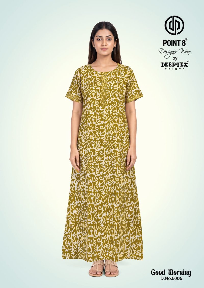 Good Morning Vol 6 By Deeptex Cotton Printed Nighty Gown 